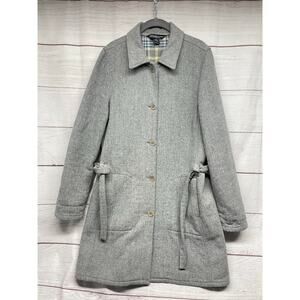 Abercrombie & Fitch gray wool blend jacket trench coat size L